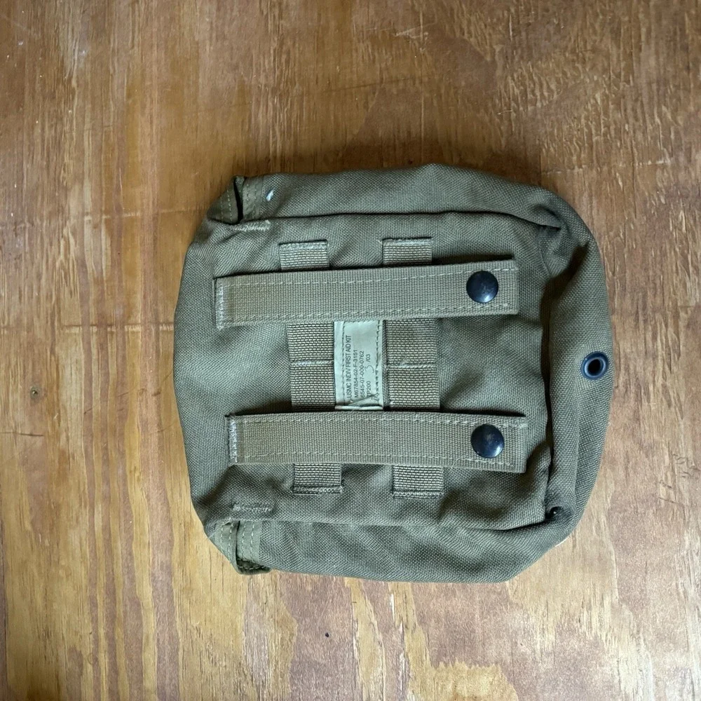 USMC Individual First Aid Kit Canvas W-Front Clasp